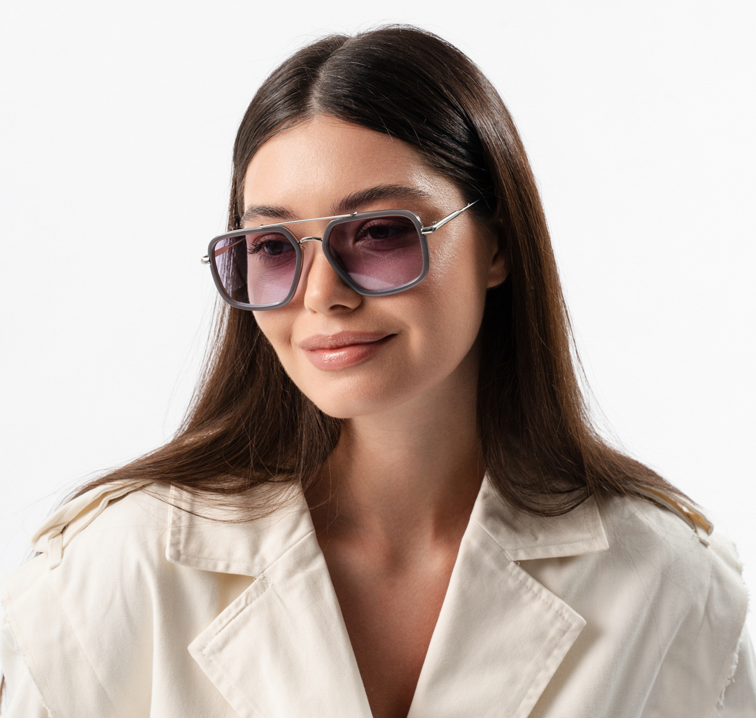 Очки с чехлом Мармалато, цвет серый-серебро #2