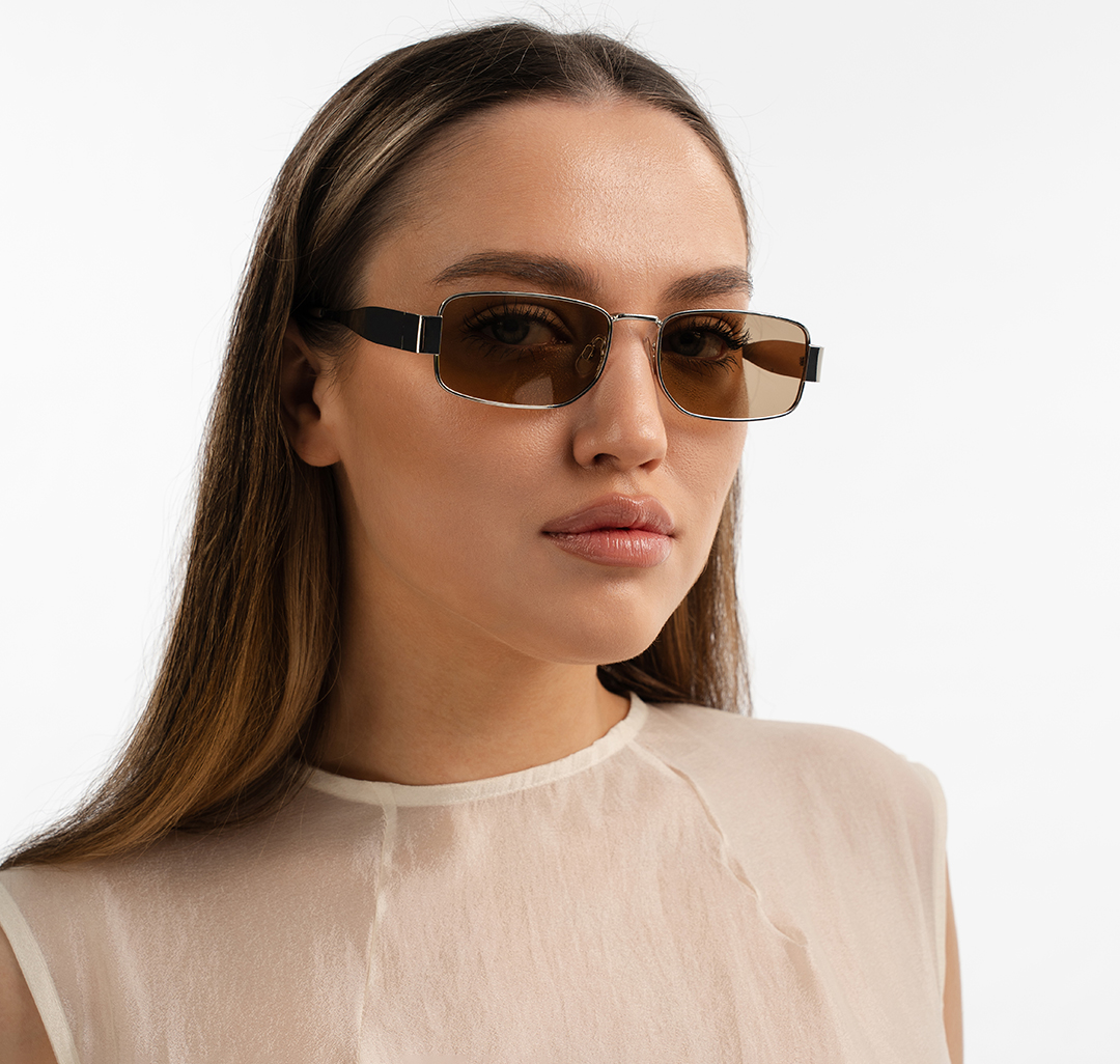 Очки солнцезащитные с поляризацией бежевые-серебро Мармалато, цвет бежевый-серебро #2