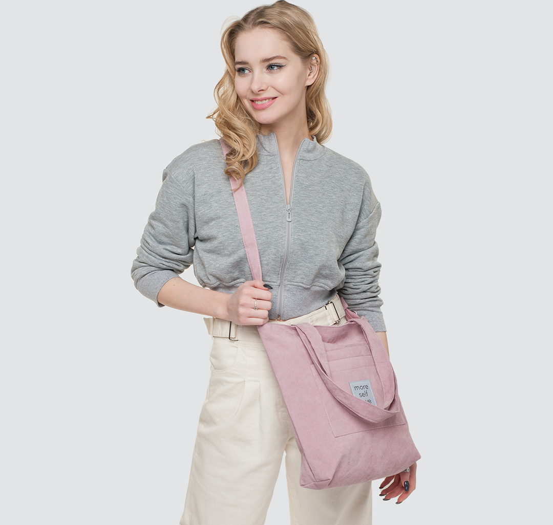 Текстильная женская сумка-шоппер Мармалато, цвет Пудровый #2
