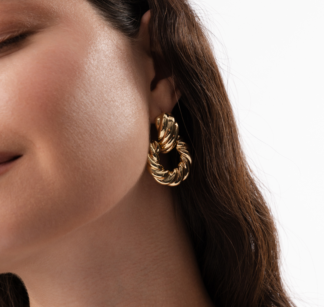 Серьги Мармалато, цвет золото #2