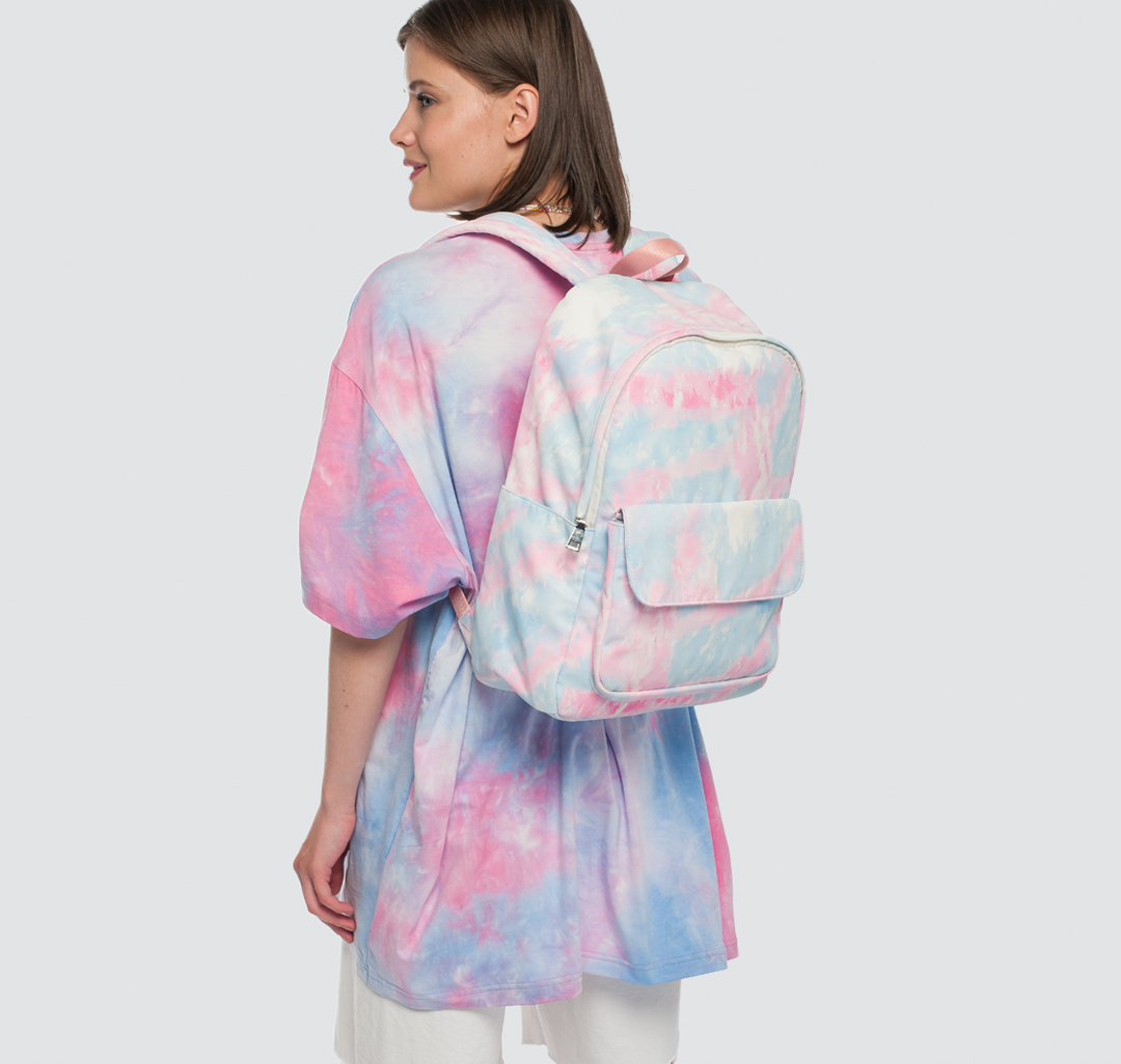 Рюкзак женский текстильный Мармалато, цвет Голубой-розовый-мультиколор #2