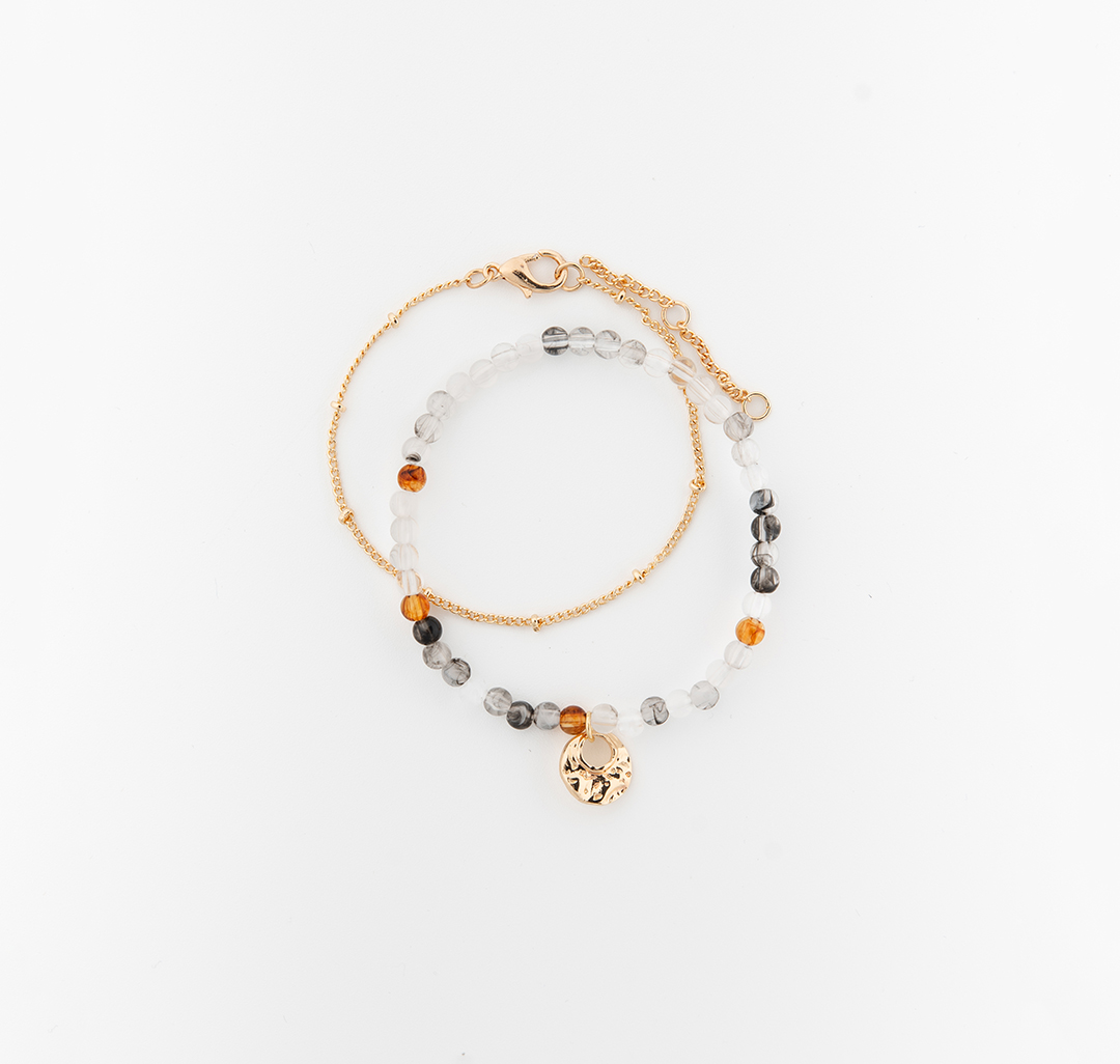 Набор браслетов (2 шт) Мармалато, цвет золото-мультиколор #3