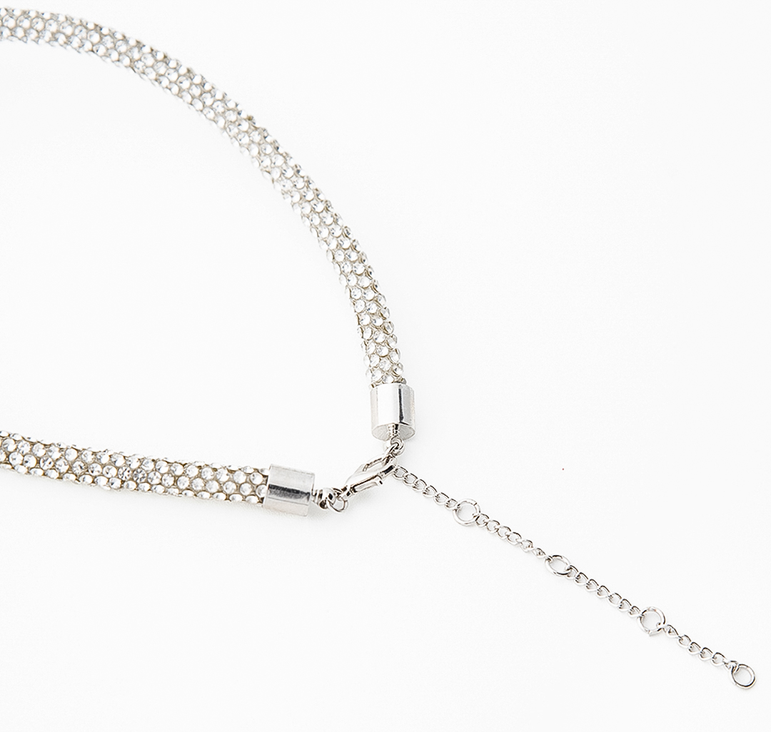 Чокер Мармалато, цвет белое серебро-прозрачный #3