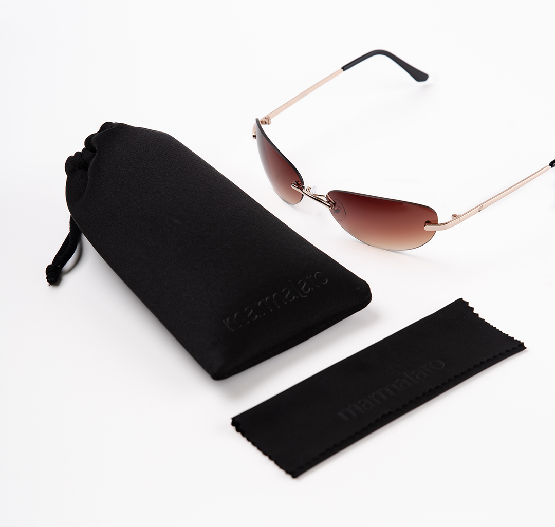 Очки солнцезащитные коричневые Мармалато, цвет Коричневый-золото-черный #7