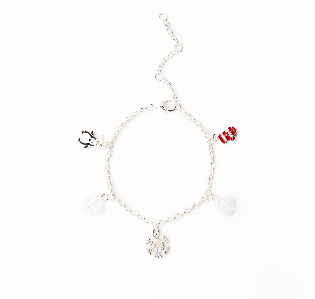 Браслет Мармалато, цвет Белое серебро-красный-мультиколор #1