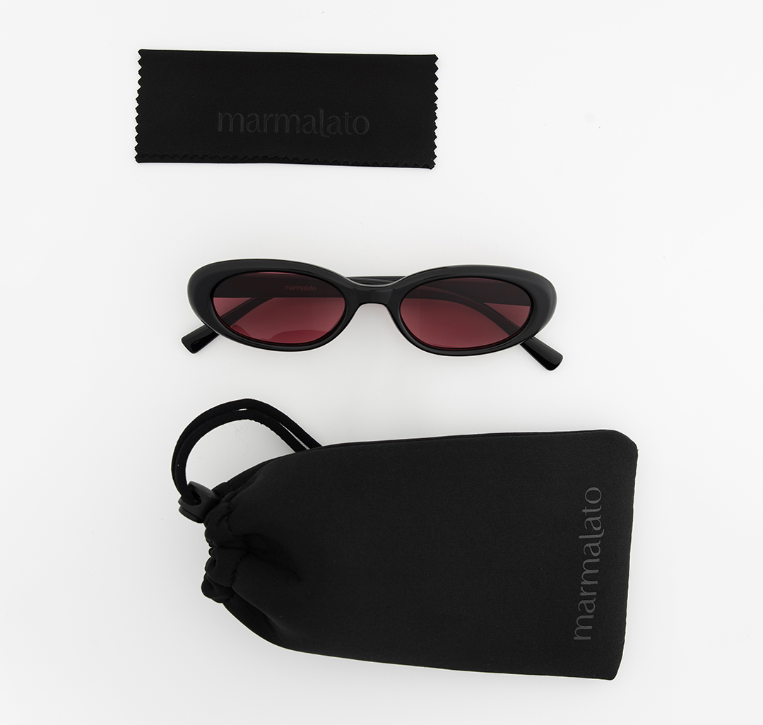 Очки солнцезащитные черные-винные Мармалато, цвет черный-винный #7