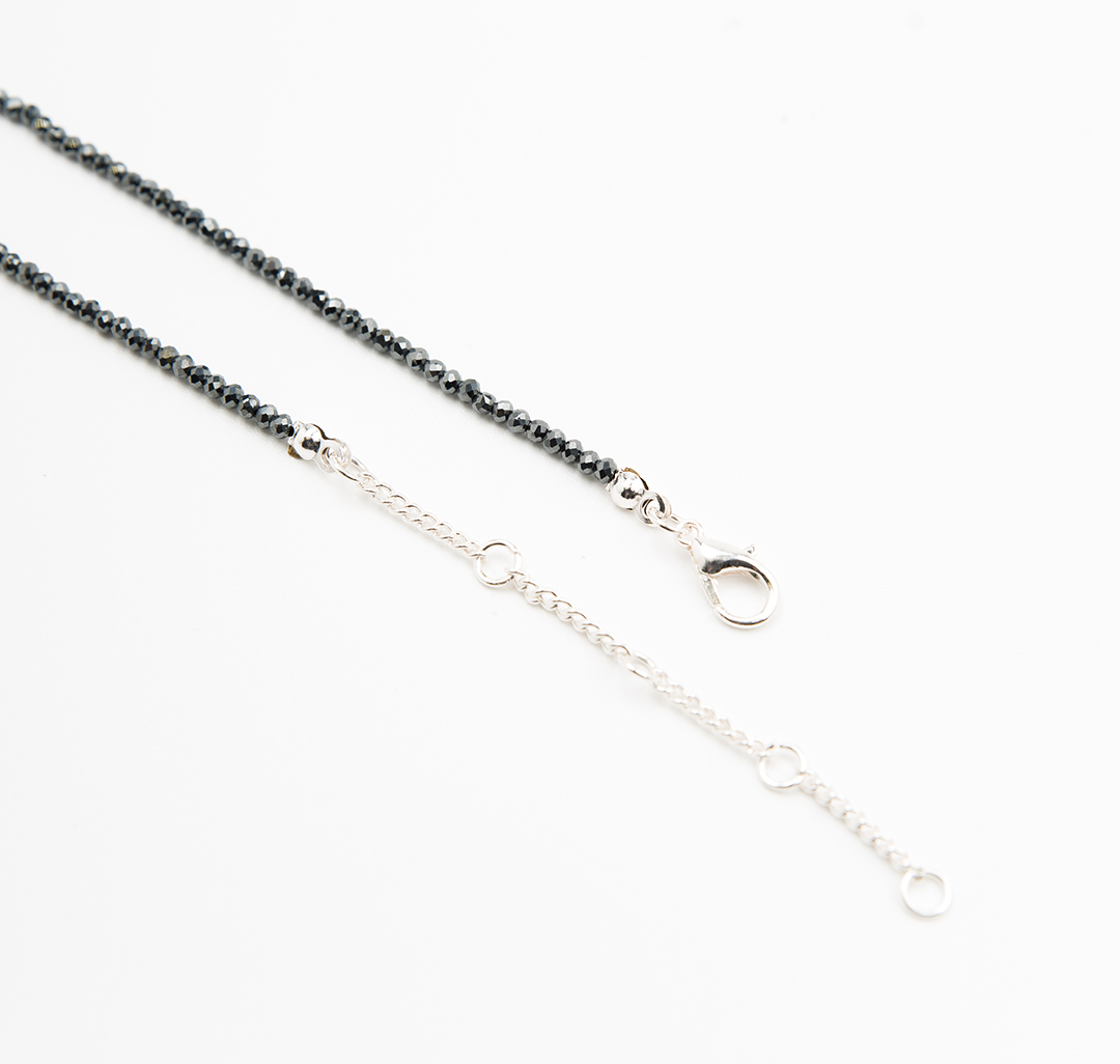 Колье Мармалато, цвет Черный-белое серебро #3