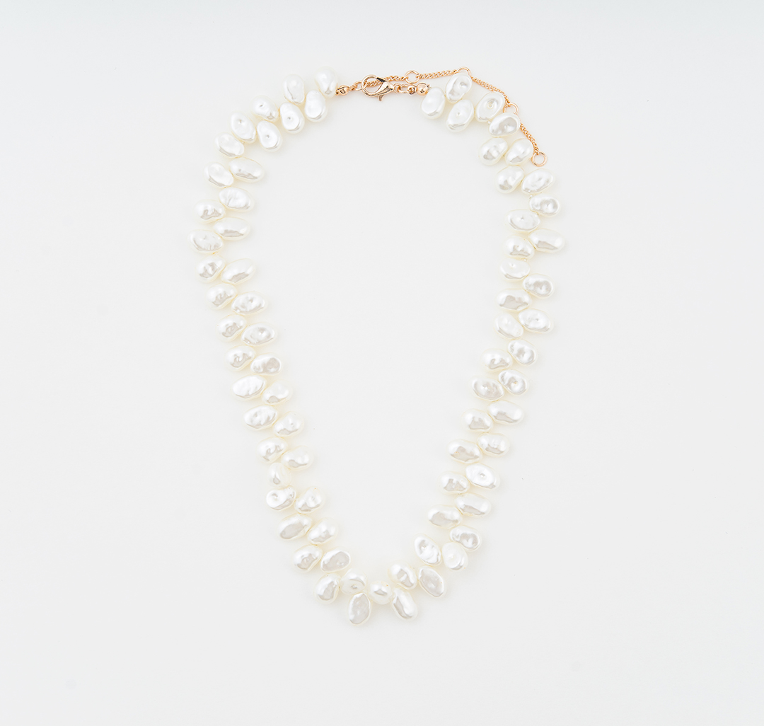 Колье Мармалато, цвет жемчуг-золото #1