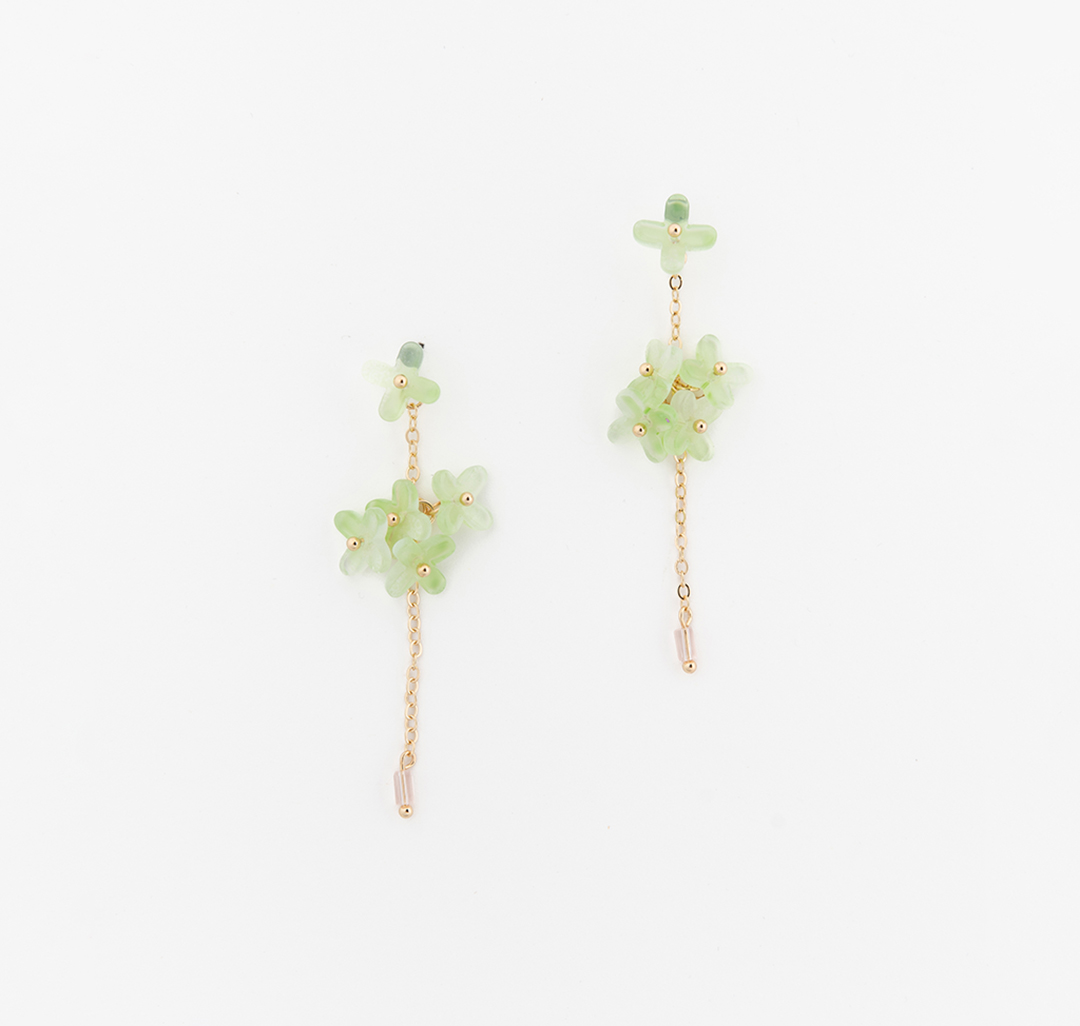 Серьги Мармалато, цвет зеленый-розовый-золото #3