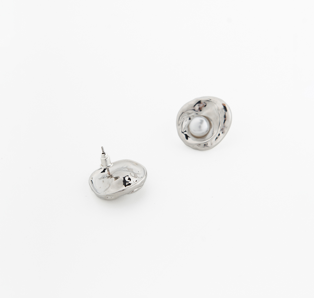 Серьги Мармалато, цвет белое серебро-белый жемчуг #4