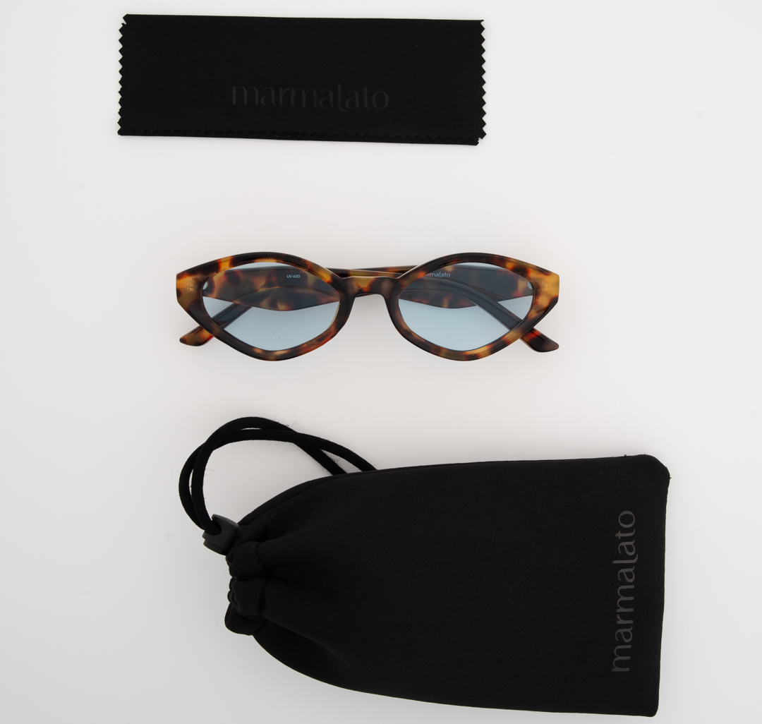 Очки с чехлом Мармалато, цвет коричневый-бежевый-голубой #6