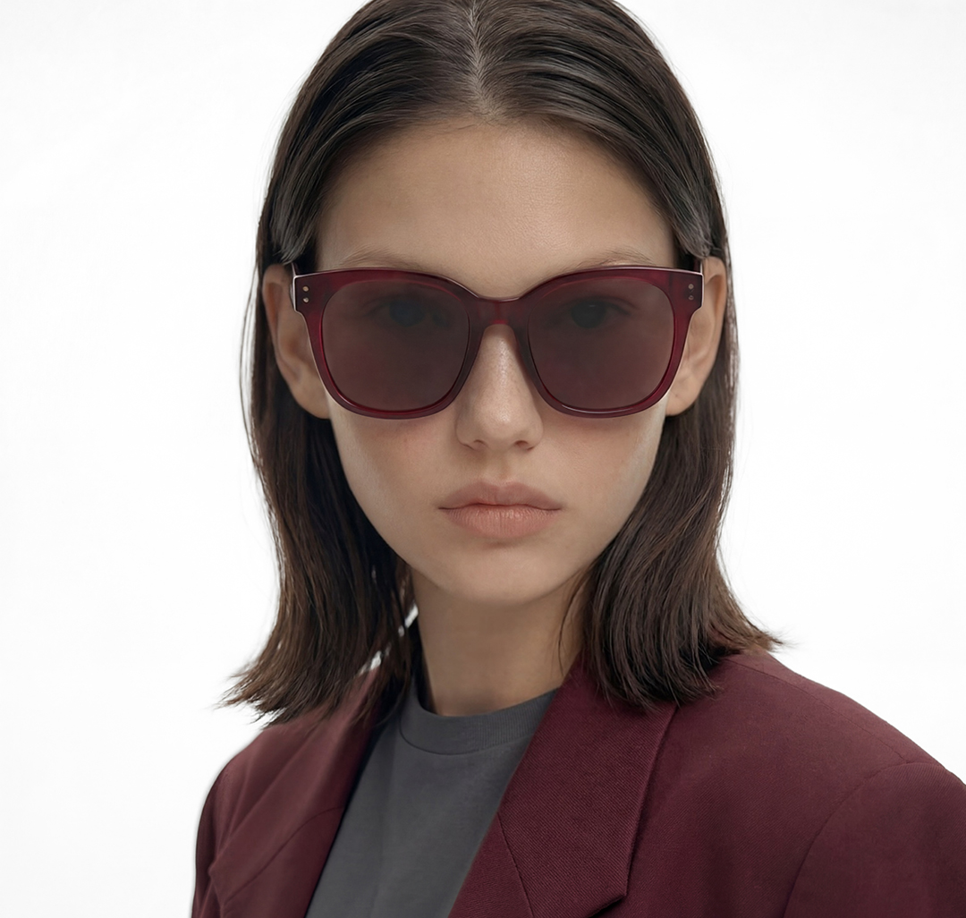 Очки с чехлом Мармалато, цвет темно винный-винный #6