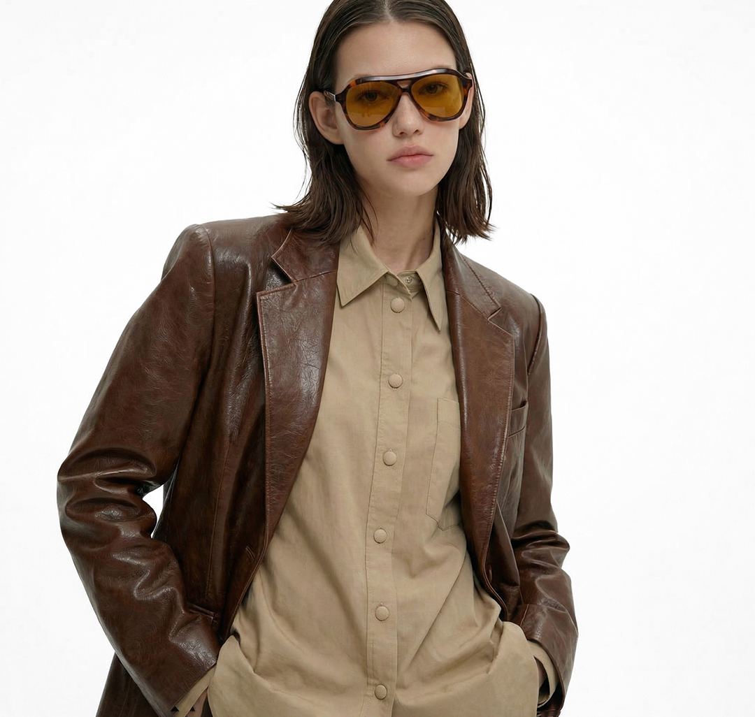 Очки с чехлом Мармалато, цвет темно-коричневый-коричневый #2