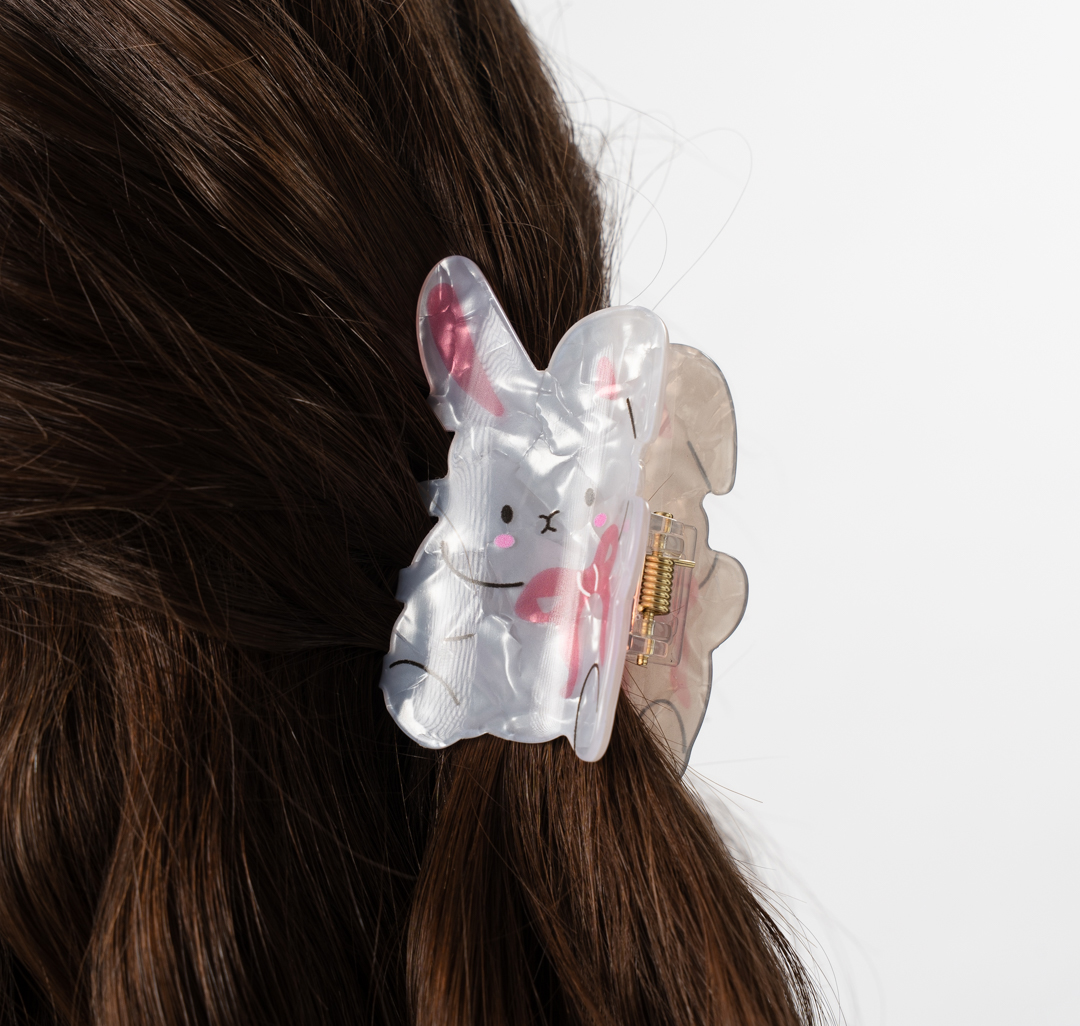 Заколка-краб Мармалато, цвет белый-розовый-мультиколор #2