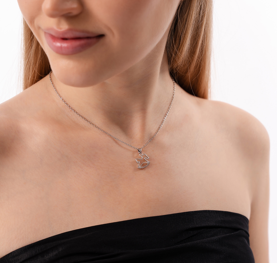 Колье Мармалато, цвет Серебро-прозрачный #5