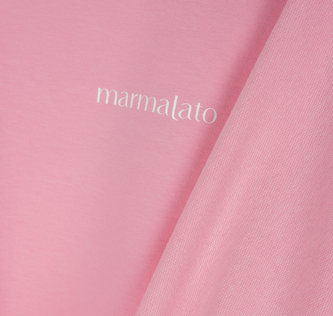 Женская футболка оверсайз с принтом Мармалато, цвет Розовый-белый #2