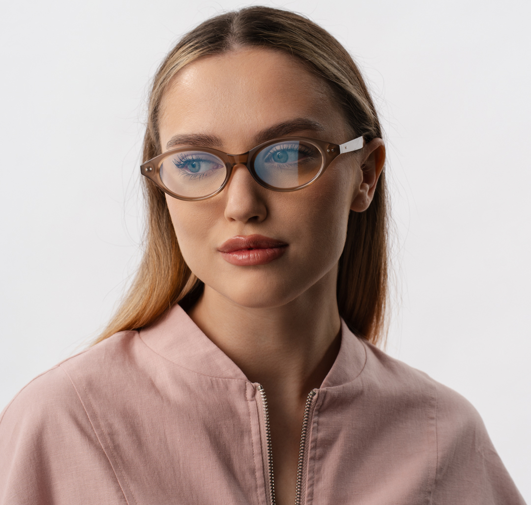 Очки с чехлом Мармалато, цвет бежевый-прозрачный #2