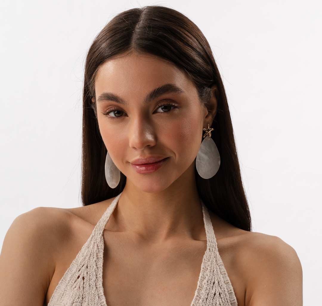 Серьги Мармалато, цвет золото-молочный-мультиколор #2