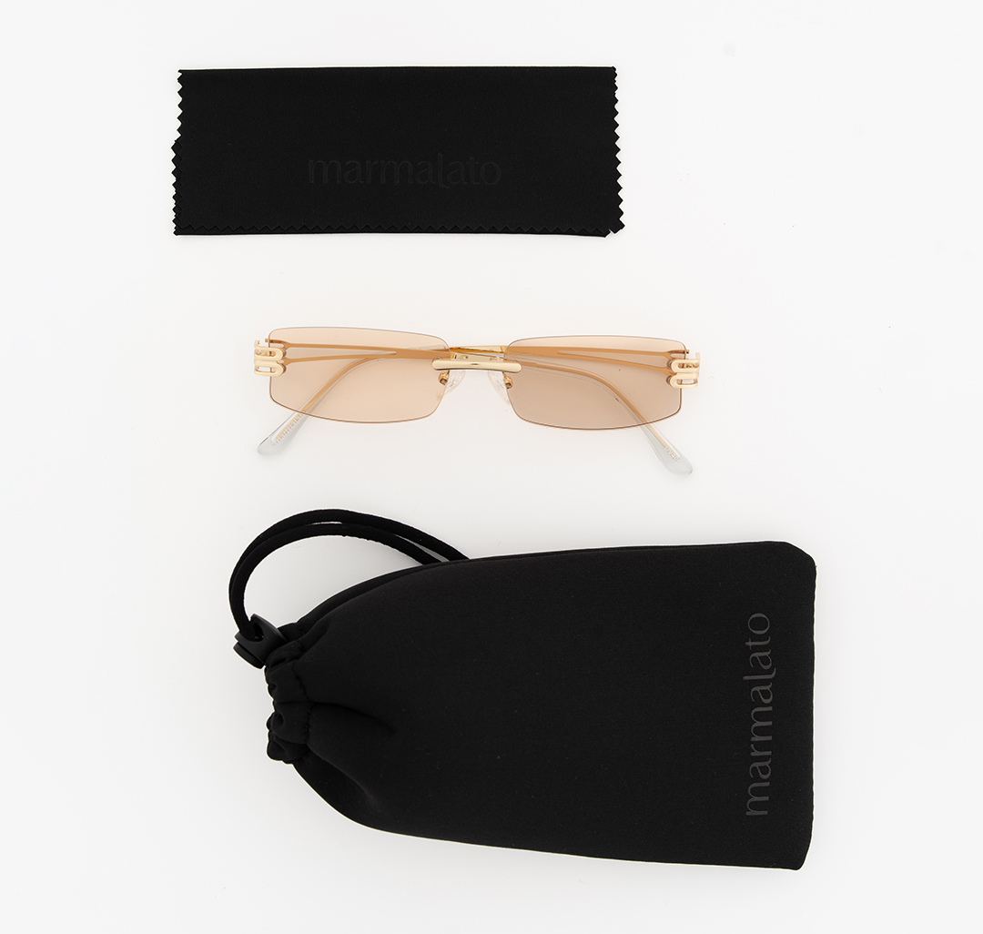 Очки с чехлом Мармалато, цвет бежевый-золото #8