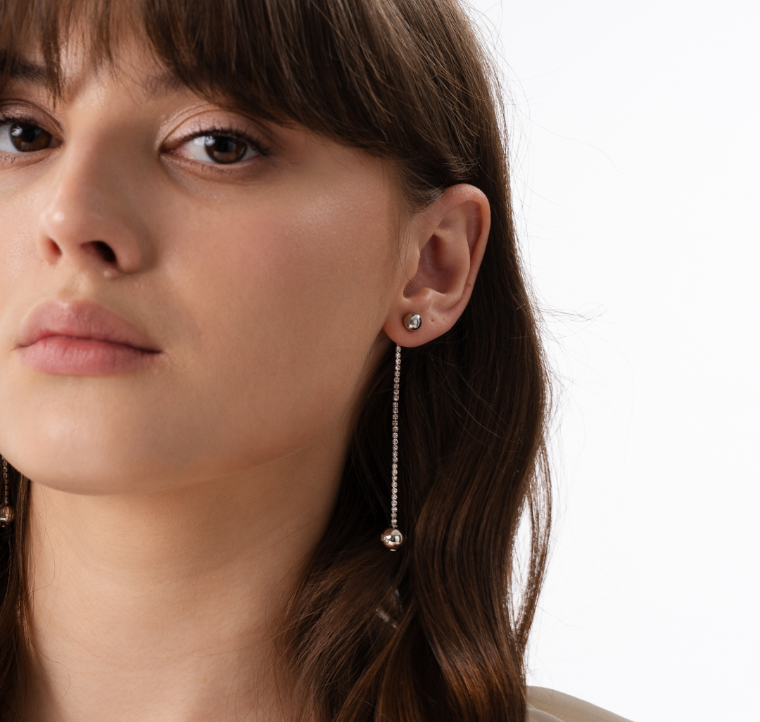 Серьги Мармалато, цвет Серебро-прозрачный #4