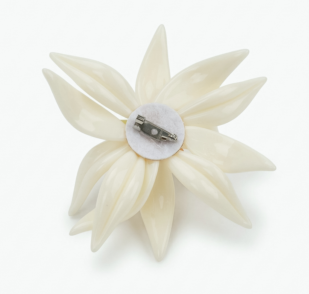 Брошь Мармалато, цвет молочный-коричневый-прозрачный #4