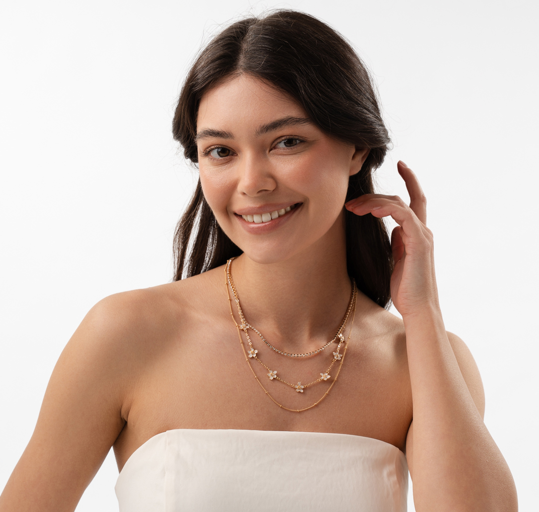 Колье Мармалато, цвет золото-бежевый #3