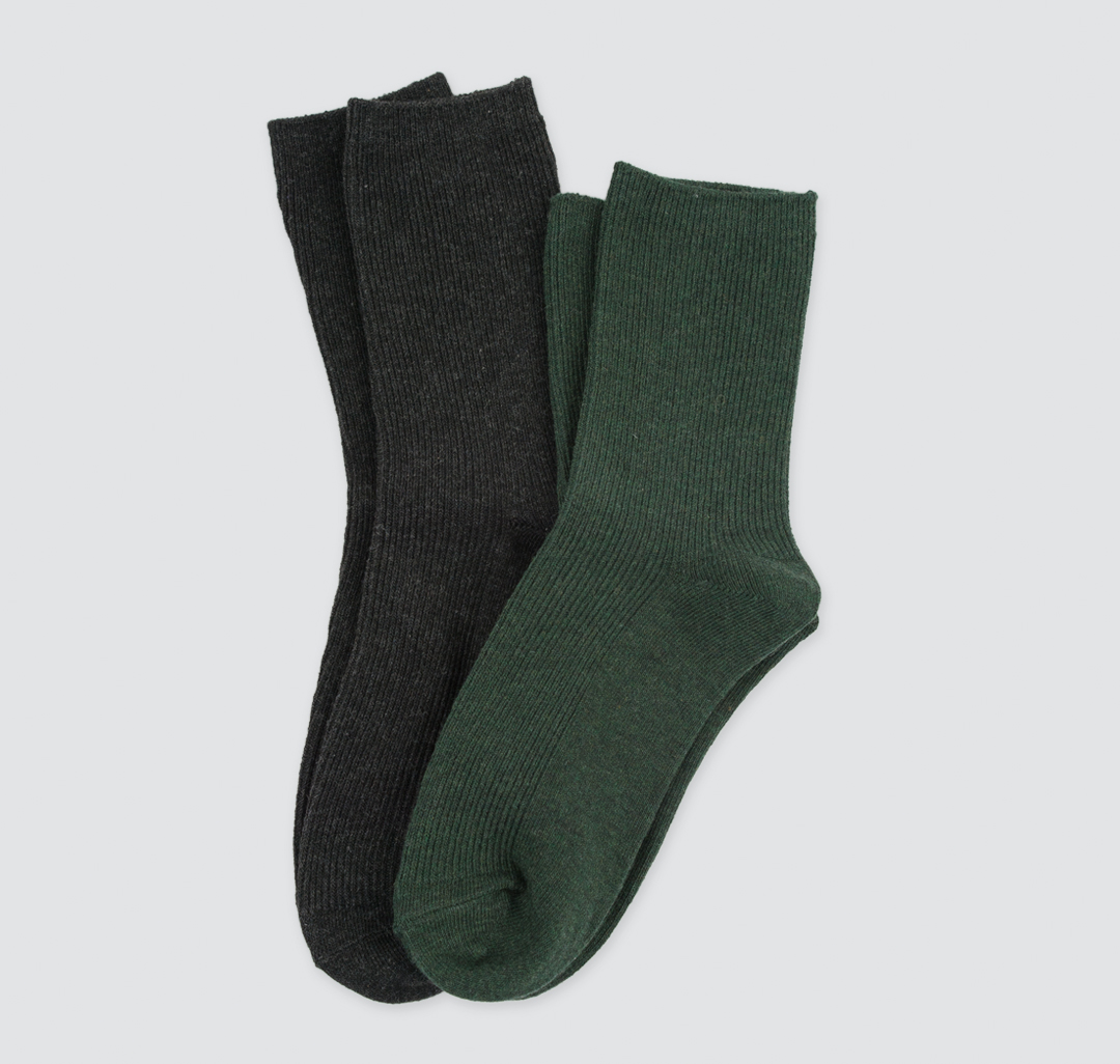 Носки (2шт) Мармалато, цвет Черный-зеленый #1