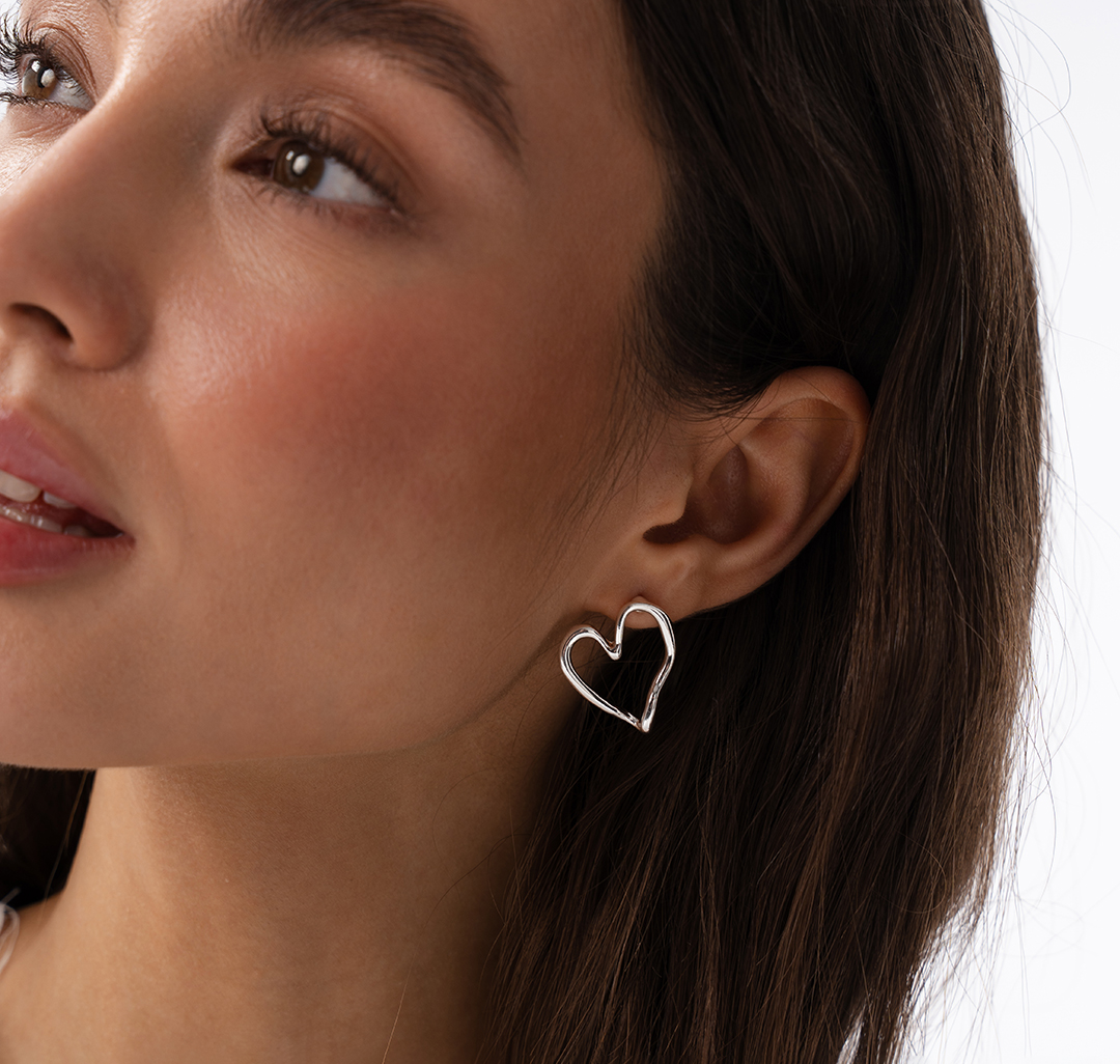 Серьги Мармалато, цвет Белое серебро #4