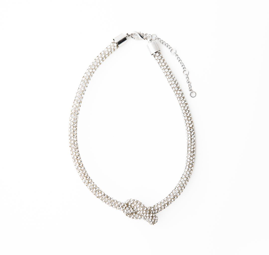 Чокер Мармалато, цвет Белое серебро-прозрачный #1