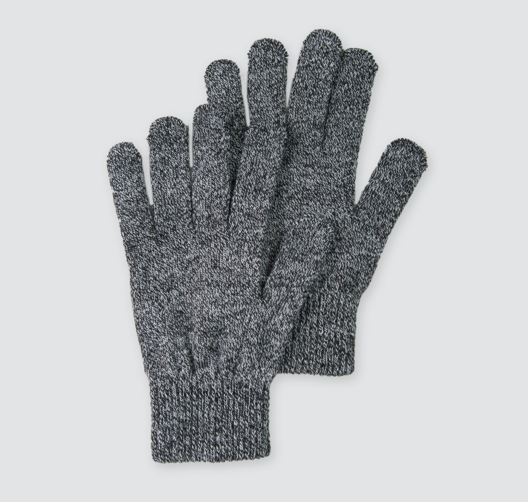 Перчатки Мармалато, цвет Серый меланж-черный #1