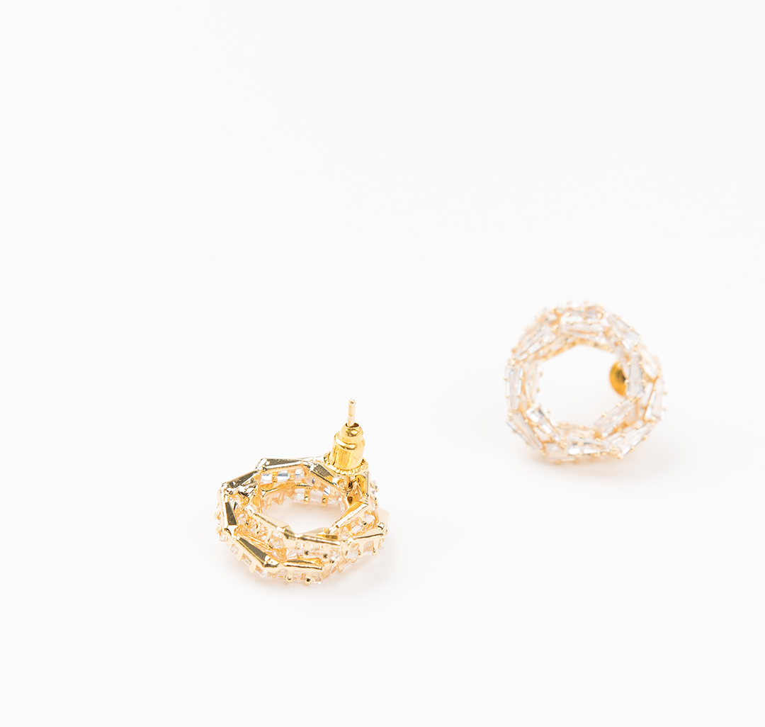 Серьги Мармалато, цвет Прозрачный-золото #2