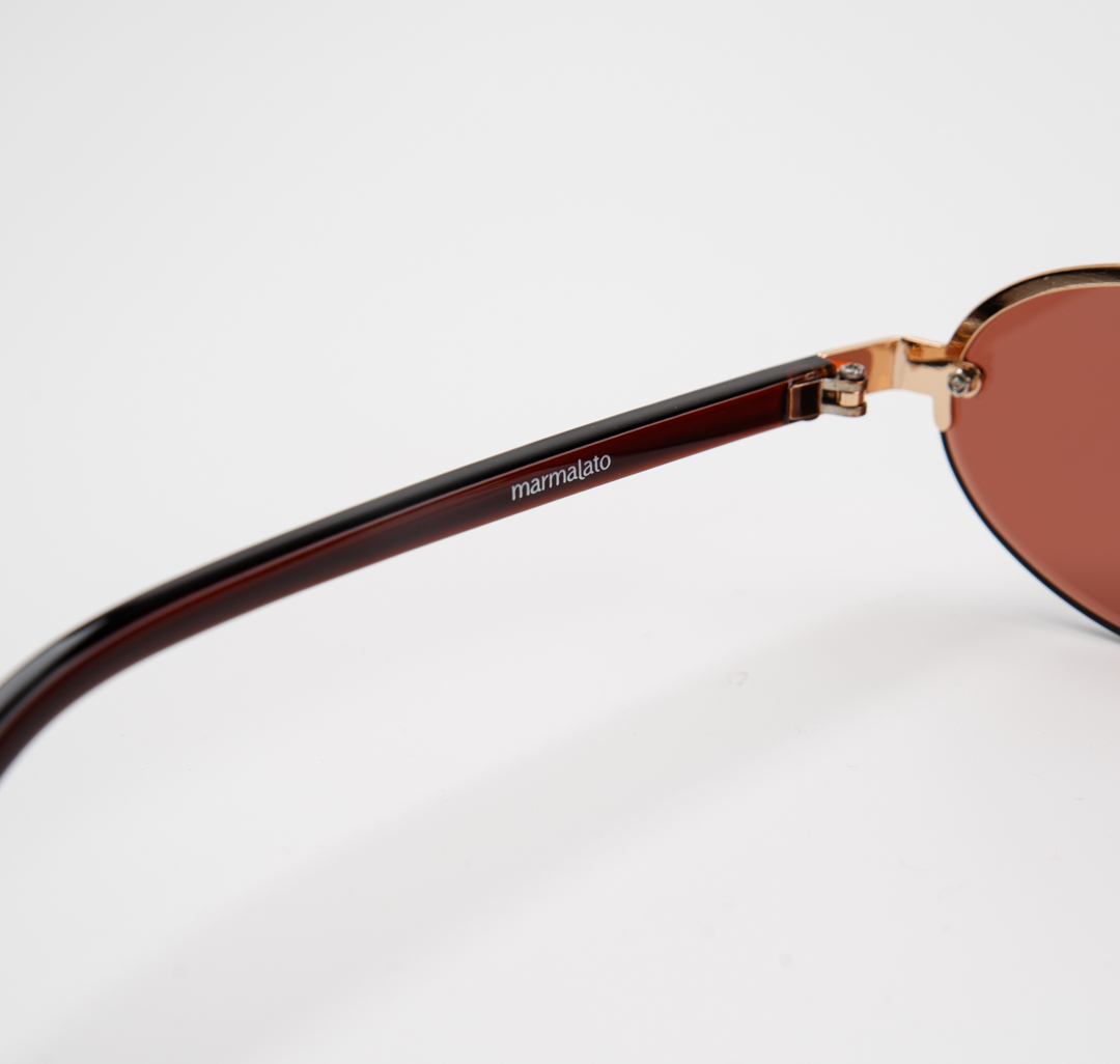 Очки с чехлом Мармалато, цвет коричневый-золото #5