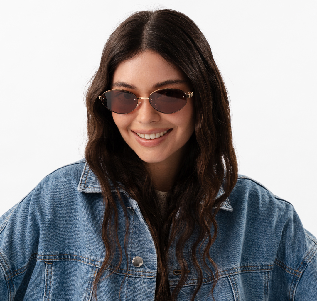 Очки с чехлом Мармалато, цвет коричневый-золото #2