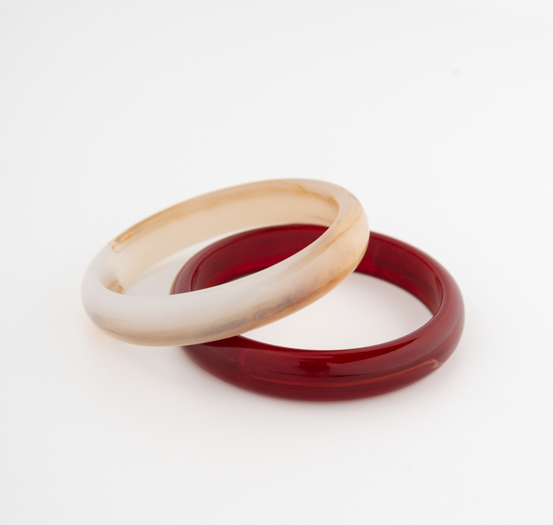 Набор браслетов (2 шт) Мармалато, цвет Винный-бежевый #1