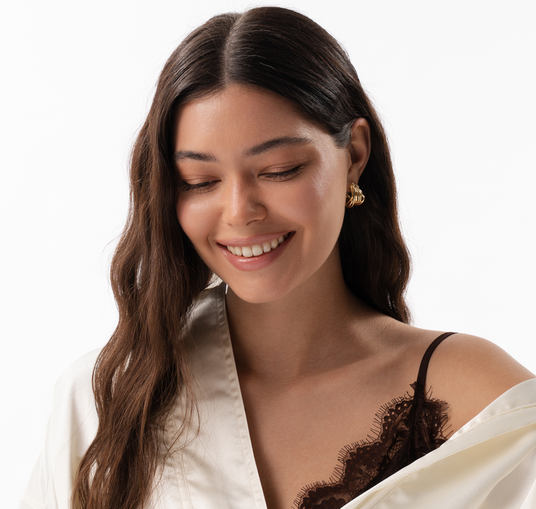 Серьги Мармалато, цвет золото #2