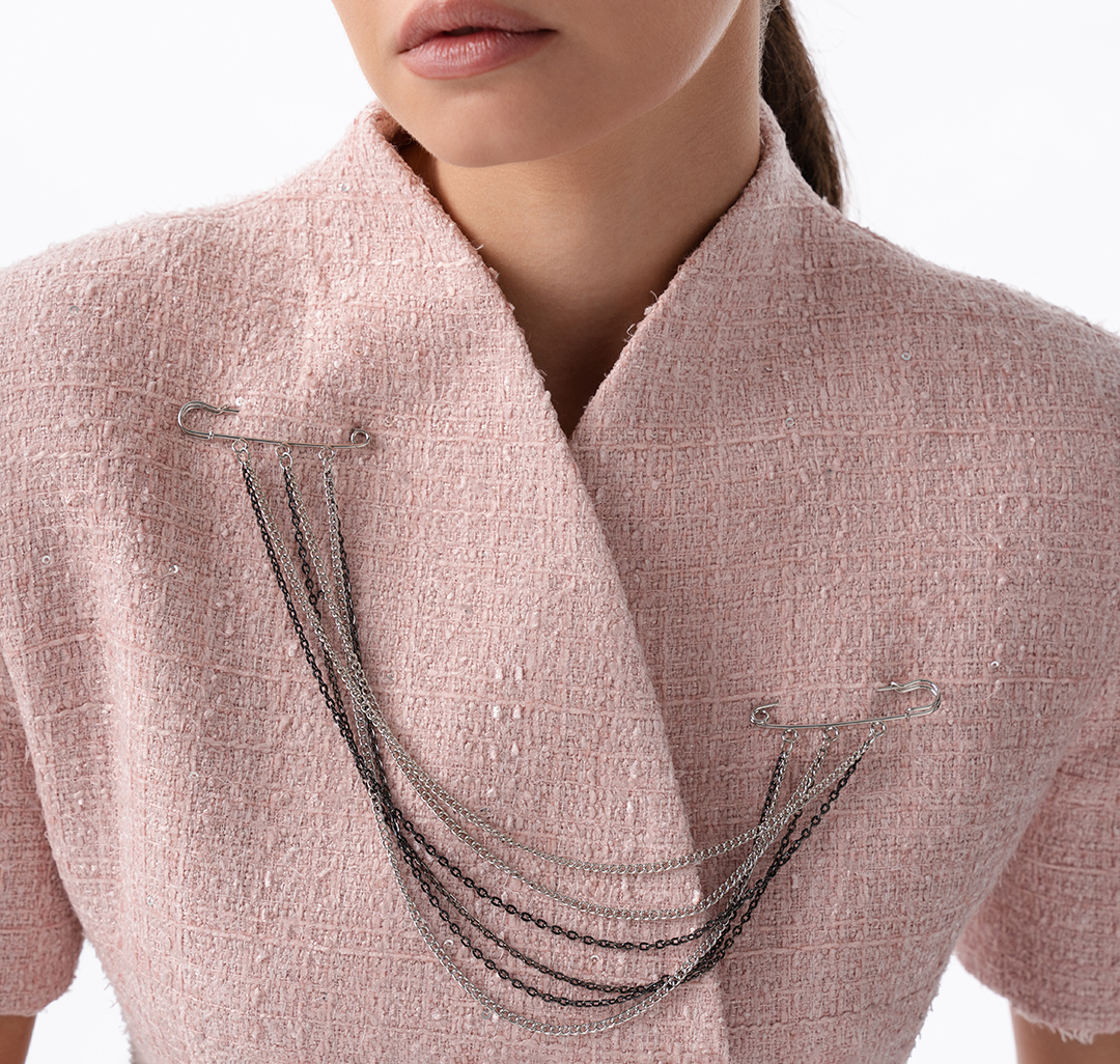 Брошь Мармалато, цвет серебро-прозрачный #3