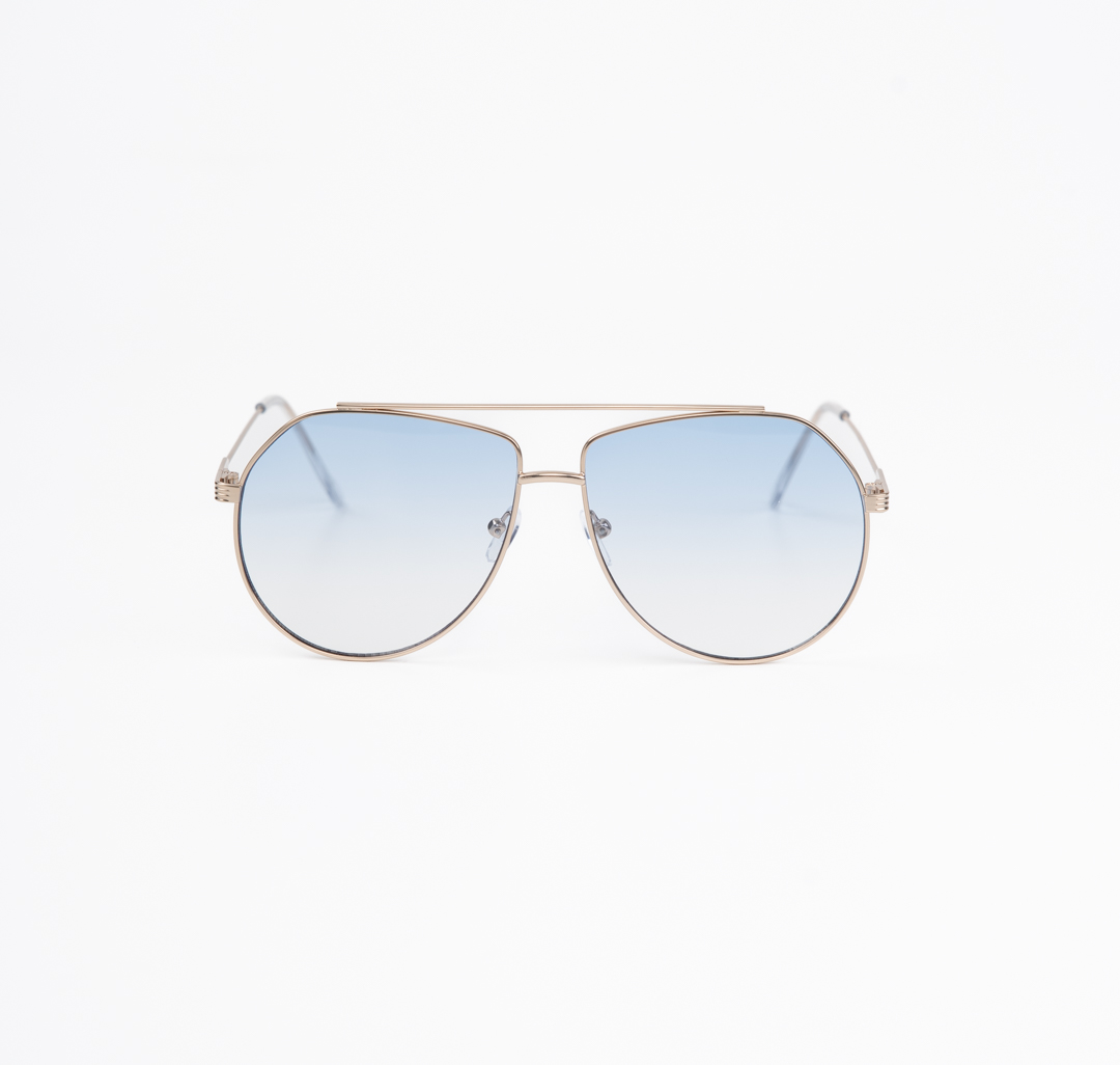 Очки с чехлом Мармалато, цвет светло голубой-золото #4