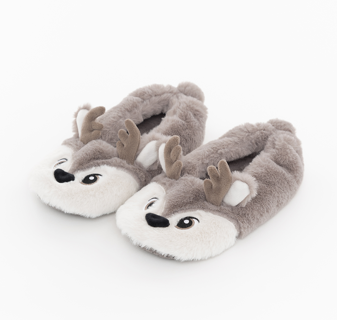 Домашние тапочки Мармалато, цвет Серый-молочный #1