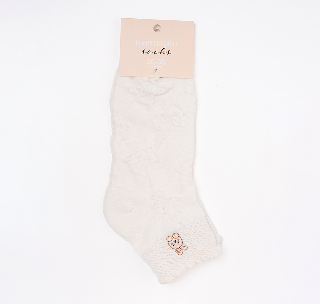 Носки (1 пара) Мармалато, цвет молочный-бежевый-черный #5