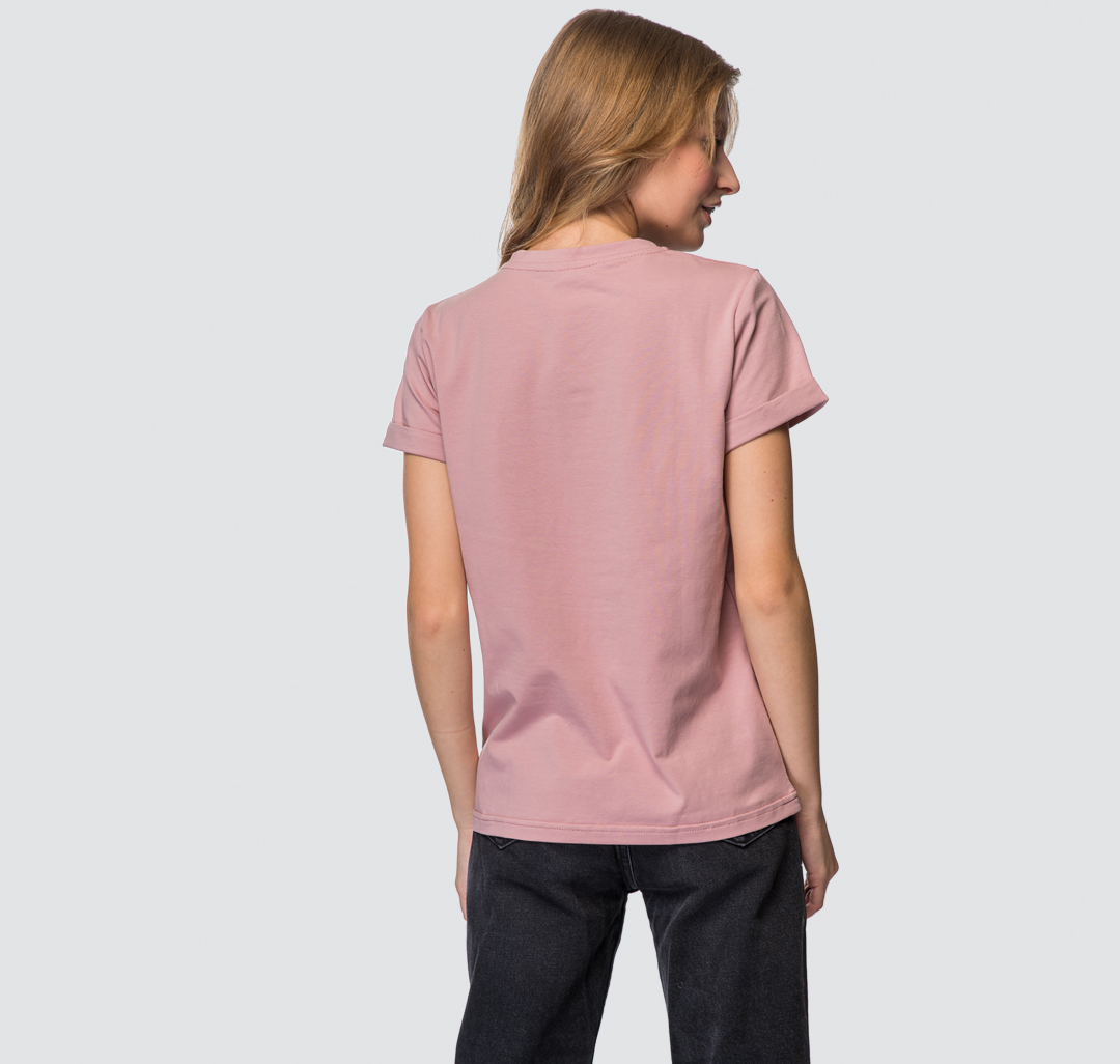 Женская футболка с принтом Мармалато, цвет Пудровый-белый #2