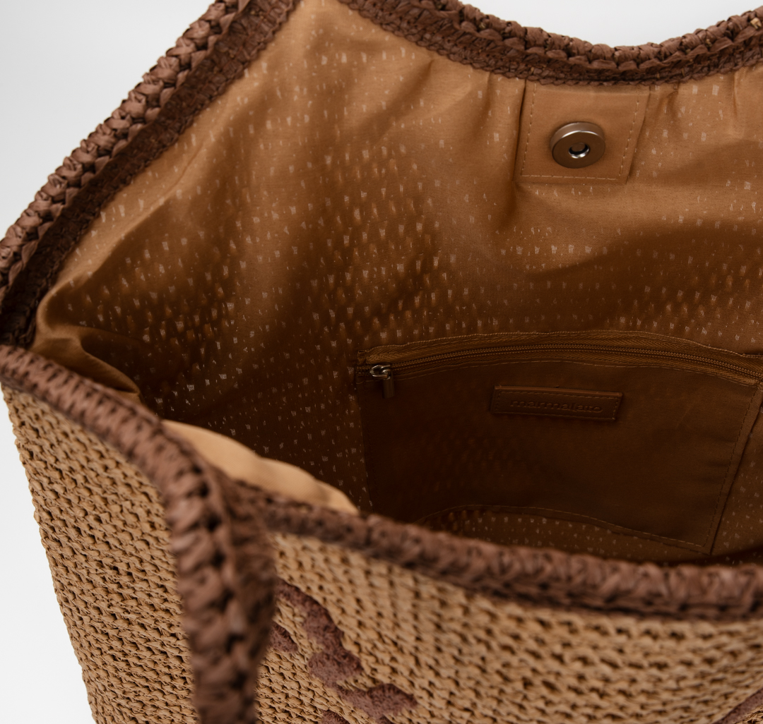 Сумка Мармалато, цвет бежевый-шоколадный #4