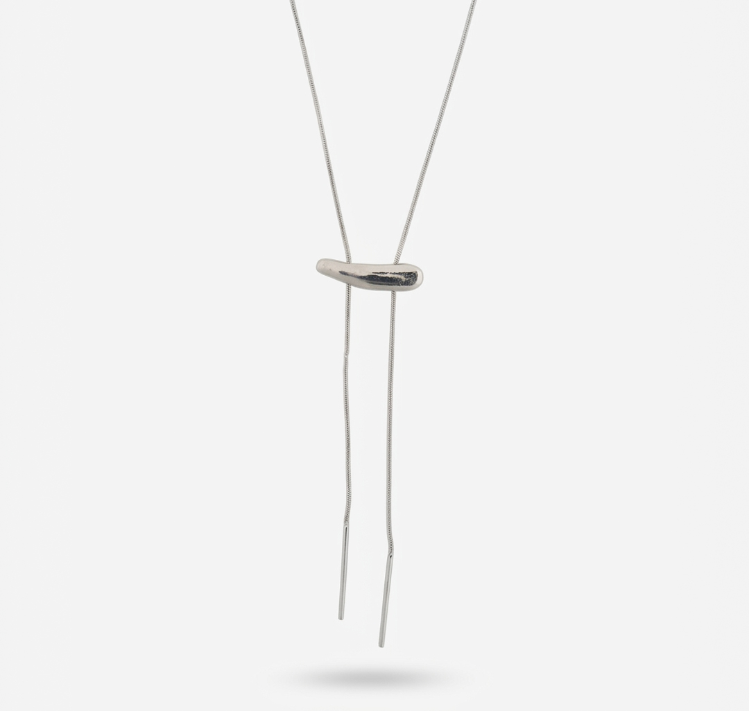 Колье Мармалато, цвет белое серебро #4