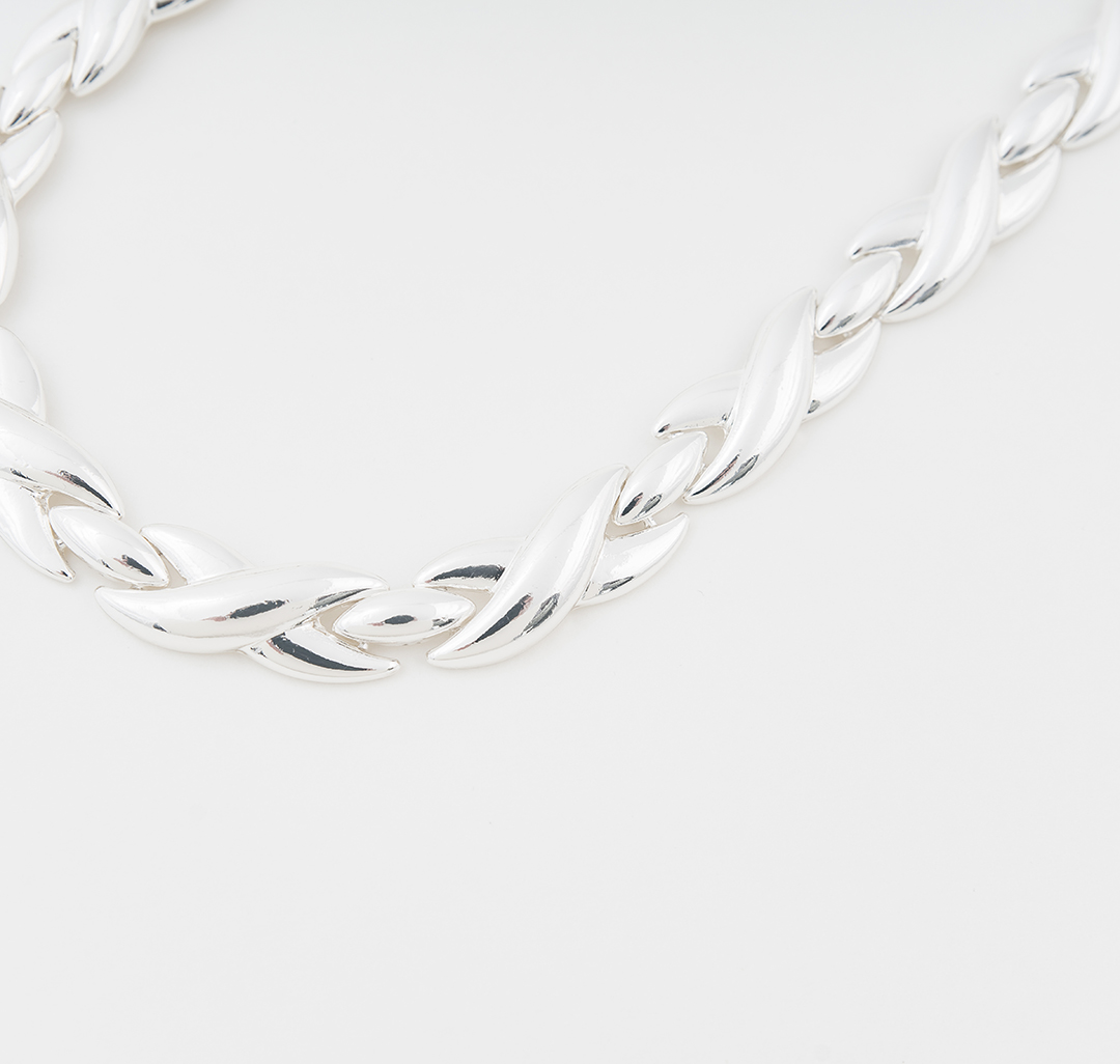 Колье Мармалато, цвет белое серебро #2