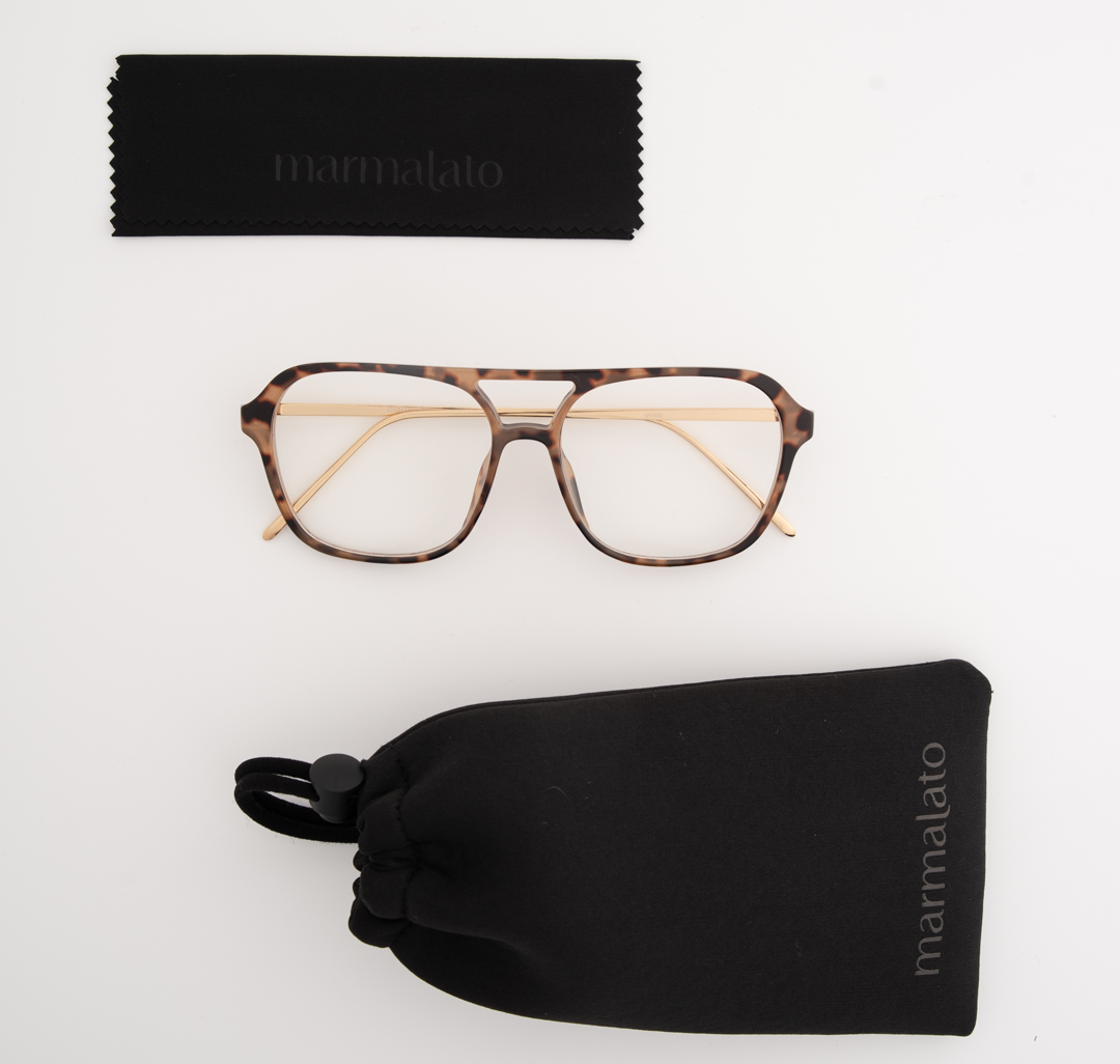 Очки с чехлом Мармалато, цвет прозрачный-золото-мультиколор #6