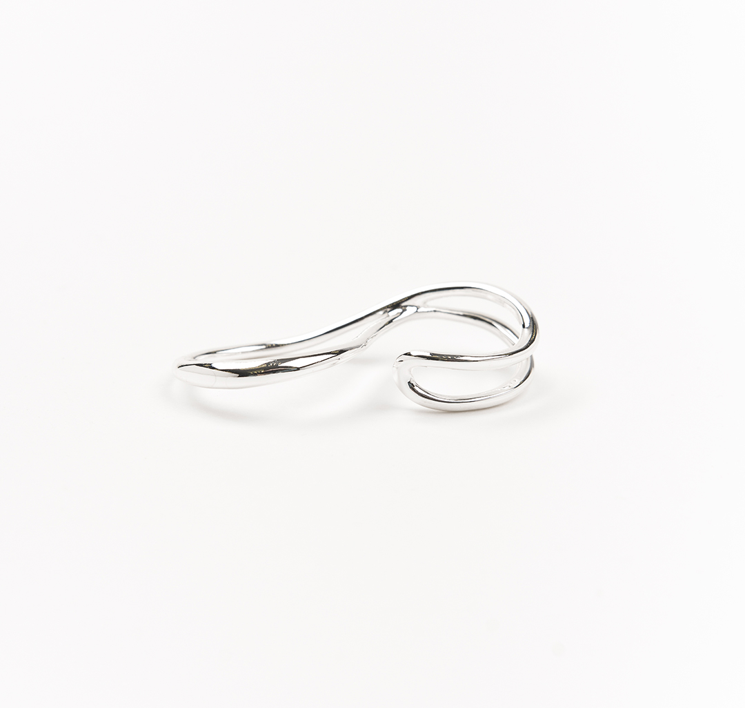 Кольцо Мармалато, цвет Белое серебро #1