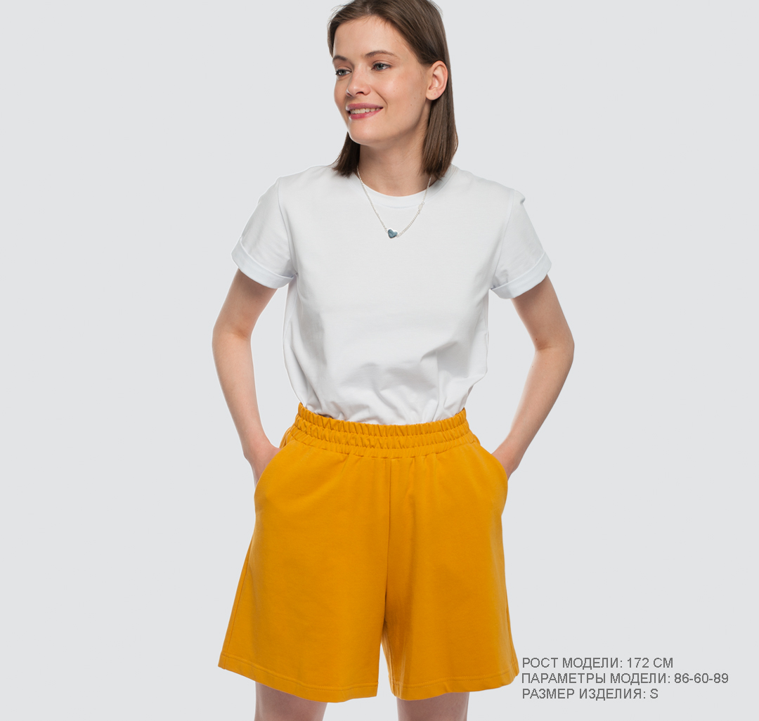 Женские шорты свободного кроя Мармалато, цвет Горчичный #1