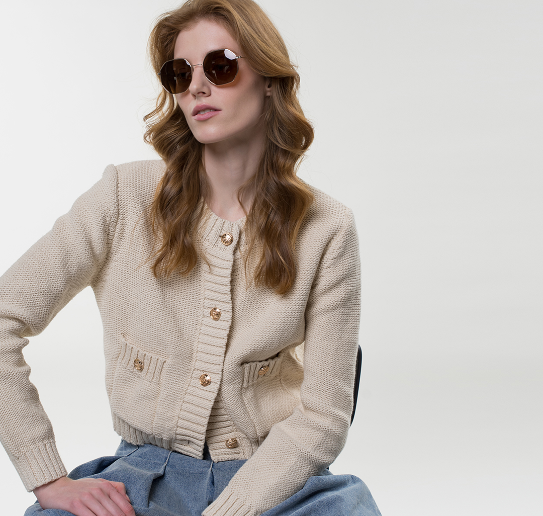 Очки солнцезащитные с поляризацией коричневые Мармалато, цвет коричневый-золото #3