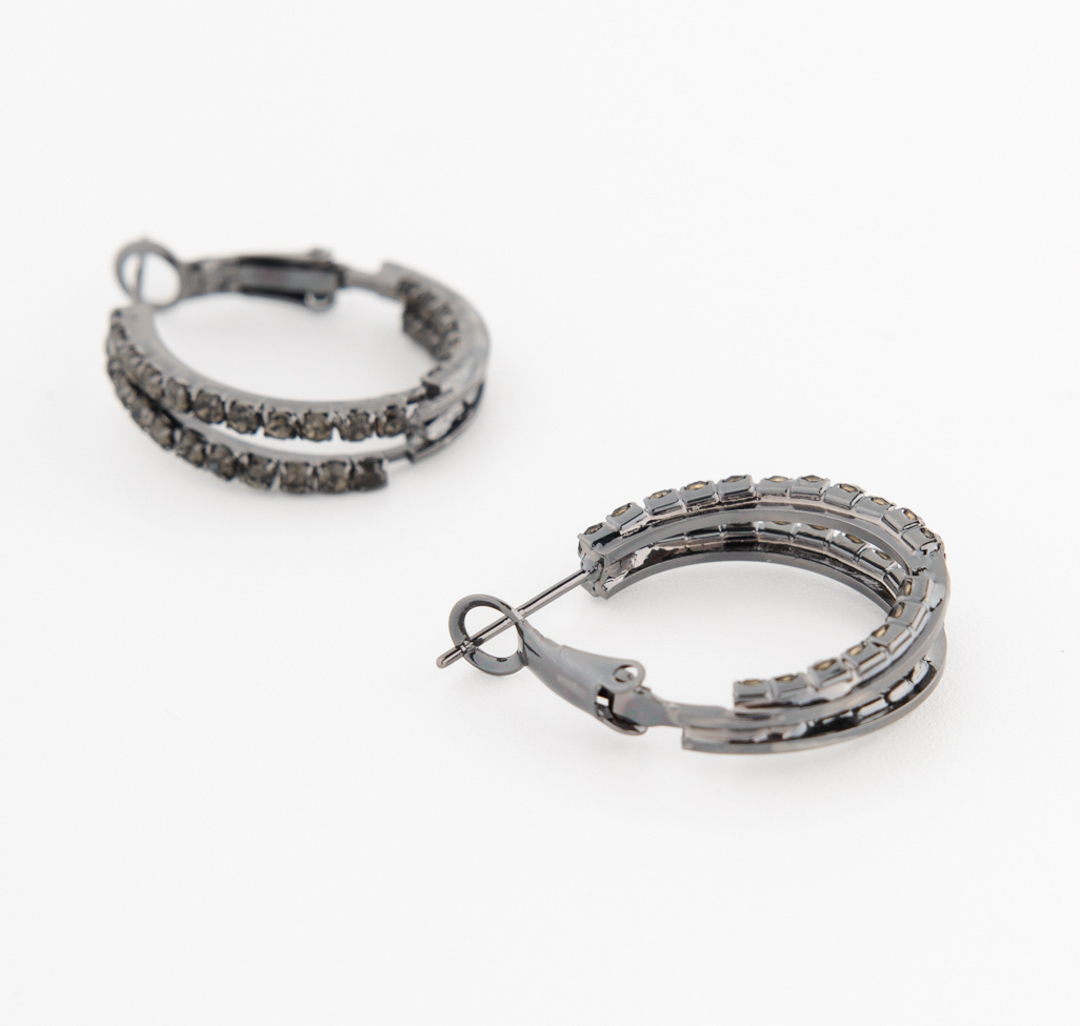 Серьги Мармалато, цвет Черный-серый #2