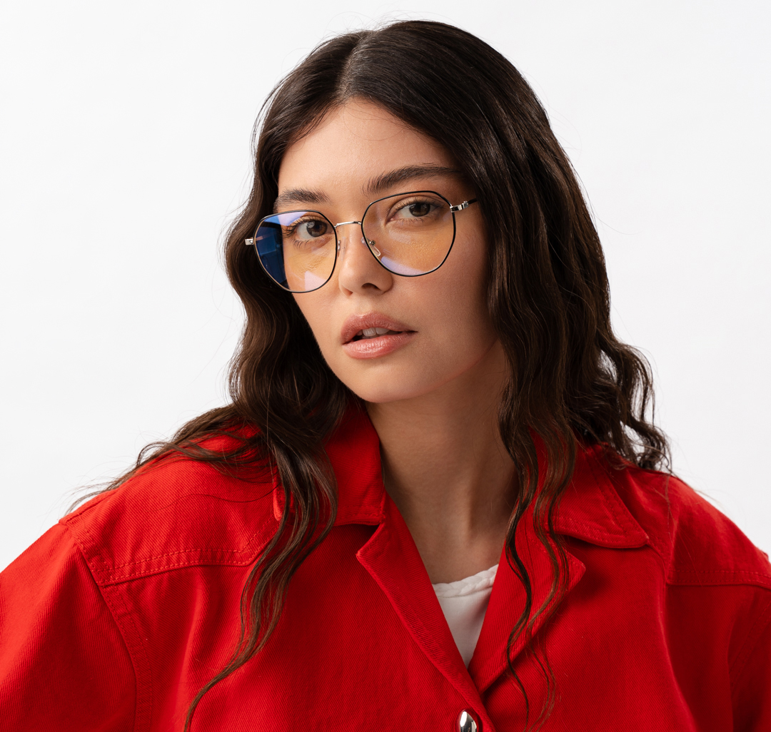 Очки имиджевые черные-серебро Мармалато, цвет черный-серебро-прозрачный #2