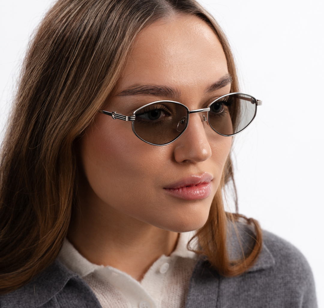 Очки с чехлом Мармалато, цвет серебро-серый-черный #1